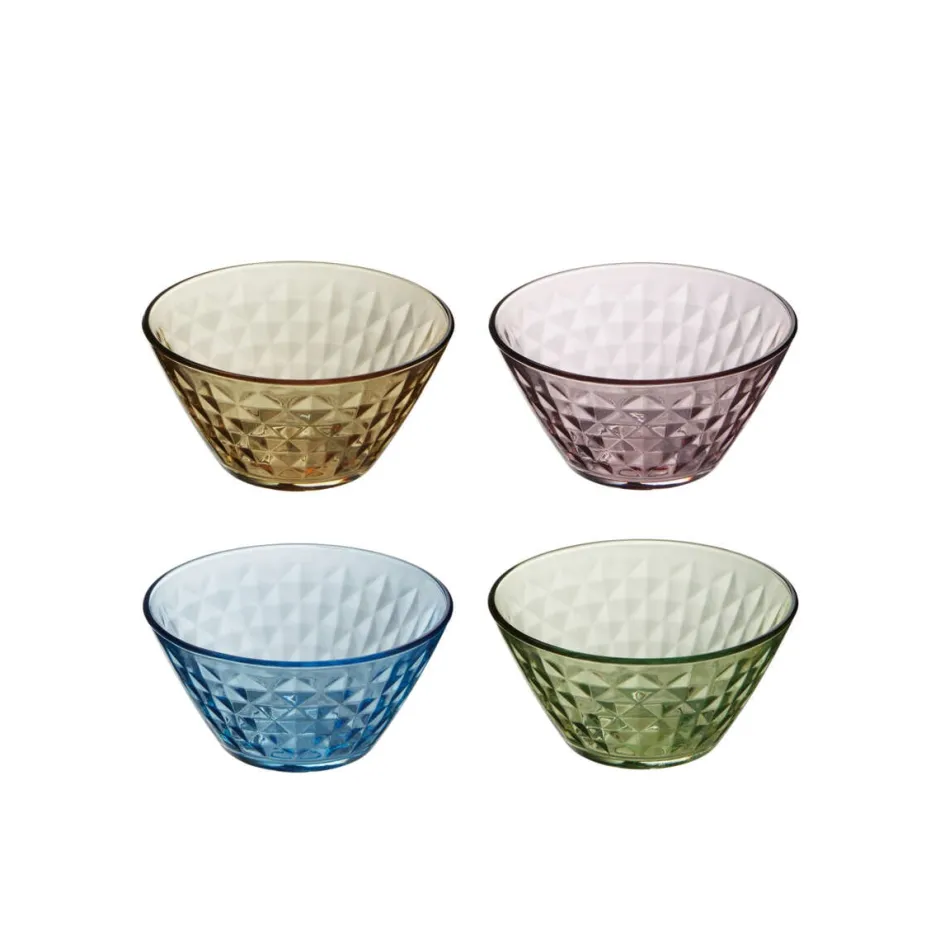 Aida Mosaic fargede skål 4pk