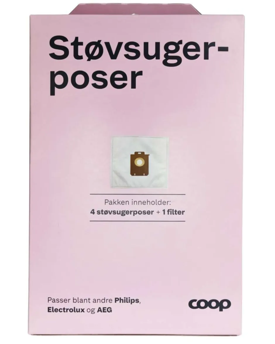 Coop EP støvsugerposer 4-pk til Philips/Electrolux/AEG