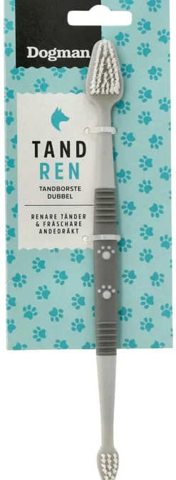 Dogman Dobbeltsidig Tannbørste Grå