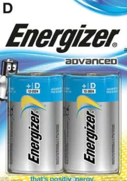 Energizer®Advanced D/E95 batterier 2 pk