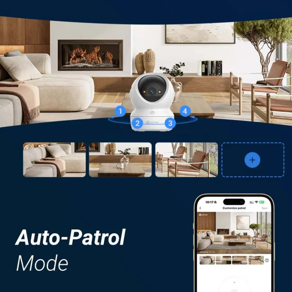 EZVIZ H6c Pro 3K Innendørs Wi-Fi Kamera