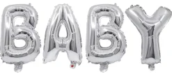 Folieballong Baby banner L: 110 cm