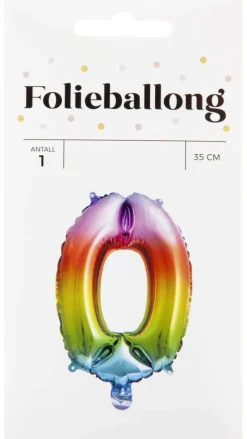 Folieballong Regnbue H: 35 cm