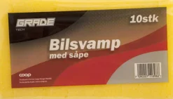 Grade bilsvamp med såpe 10-pk