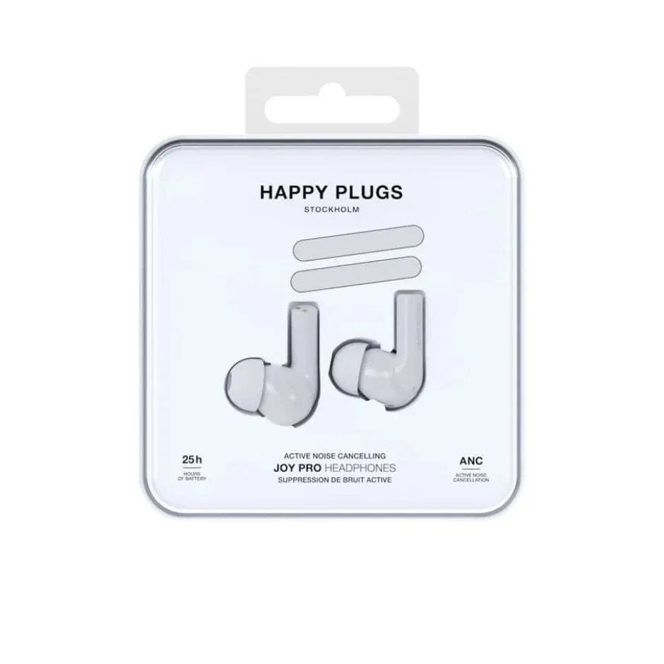 Happy Plugs Joy Pro In-Ear ANC True-Wireless White ørepropper