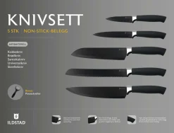 Ildstad knivsett 6 deler