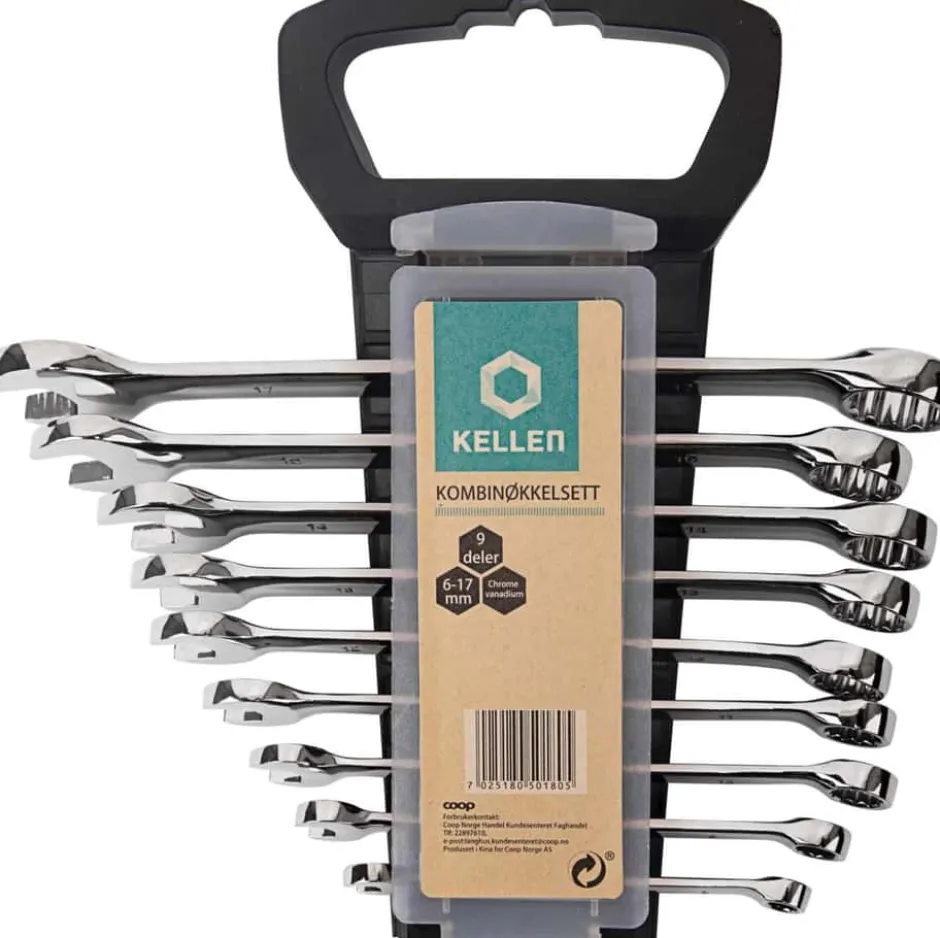 Kellen kombinøkkelsett 9 deler
