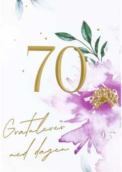 Kort 70 år Blomster