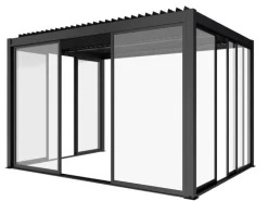 Krifon Stavern pergola skyvedør i glass