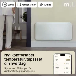 Mill Invisible Smart WiFi 900W Gen. 4 panelovn