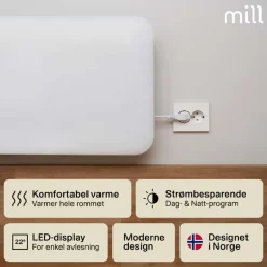 Mill Invisible 900W panelovn