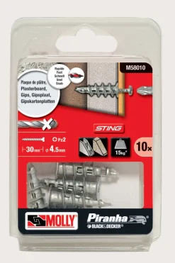 Molly M58010 metallplugger til gips 30 x 4,5 mm