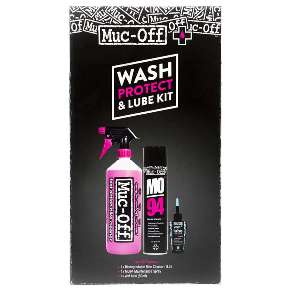 Muc-Off Wash, Protect and Wet Lube sett