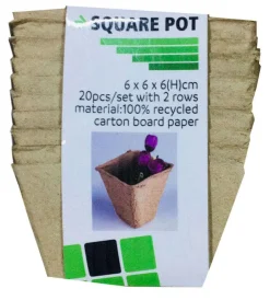 Odle fiberpotter firkantet 20-pk