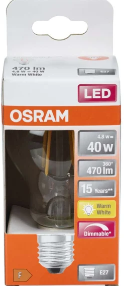 OSRAM LED Retrofit Classic A dimbar pære