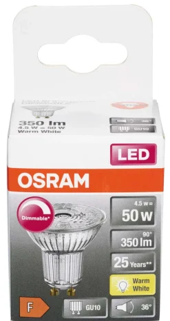 OSRAM LEDSPOT 50 4,5W GU10 DIM
