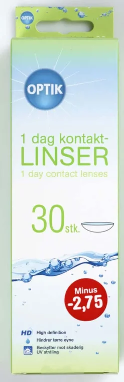 30-pakk hverdagslinser styrke -2,75