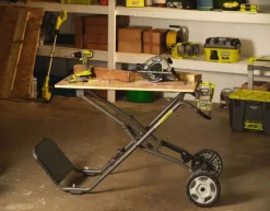 Ryobi 2-i-1 arbeidsbenk/transport tralle