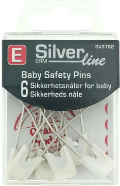 Silverline sikkerhetsnåler for baby