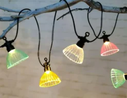 Solcelle LED lyslenke m/skjerm