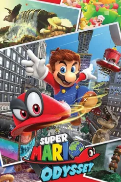 Super Mario Odyssey (Collage) plakat