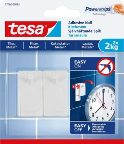 tesa® Powerstrips fliser og metall 2 kg limspiker 2-pk
