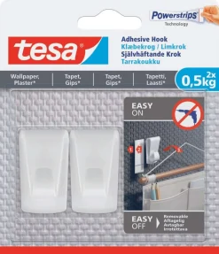 tesa® Powerstrips tapet og gips limkrok 2-pk