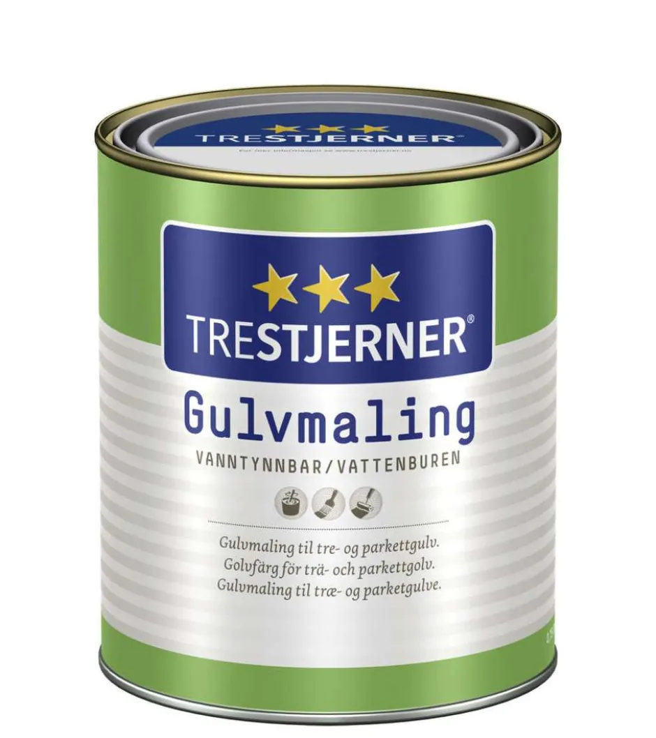 TreStjerner 80/helblank gulvmaling