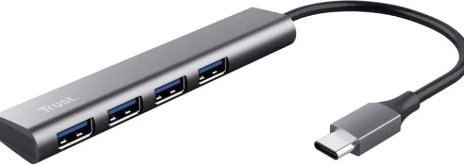 Trust Halyx USB-C til 4 Port USB-A 3.2 Gen1 Hub