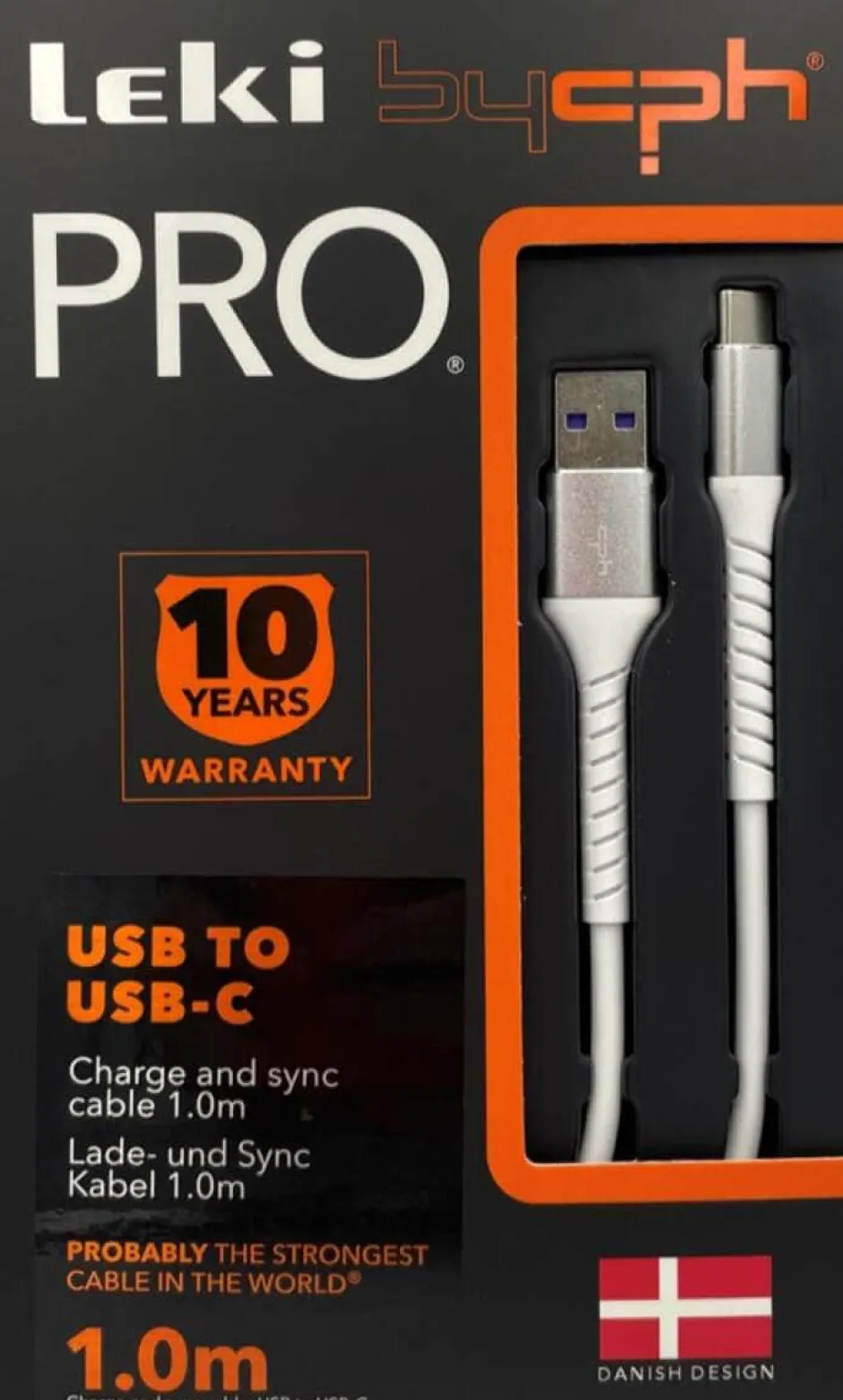 USB til USB-C ladekabel