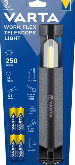 VARTA Work Flex teleskop lykt